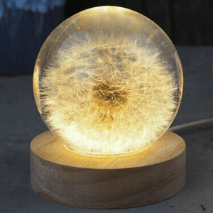 Silicon Globe Mould Complete With USB Powered LED Base Lamp